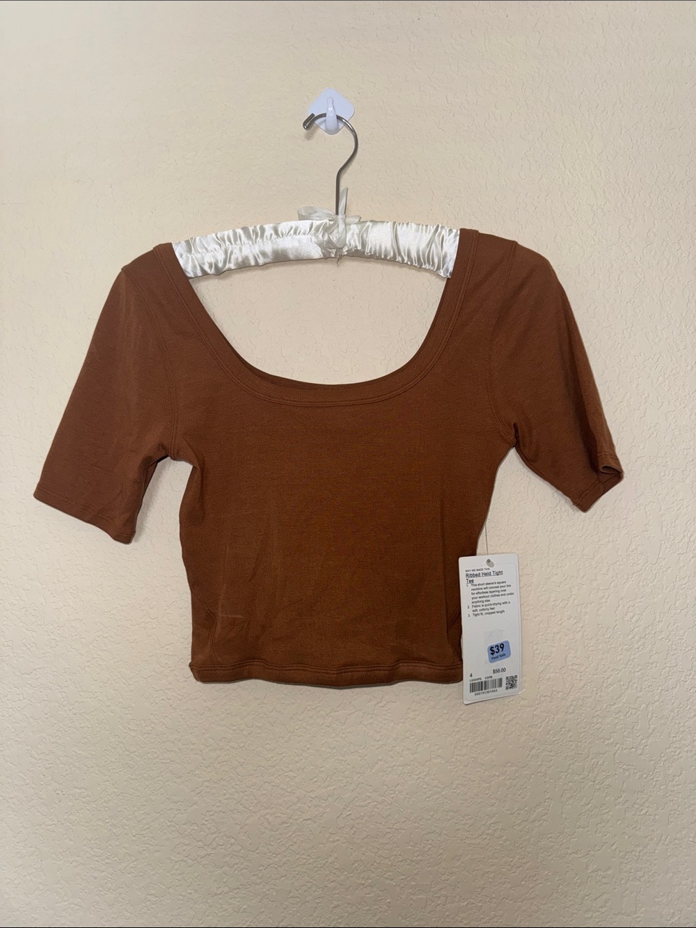lululemon athletica Scoop Neck Crop Top - Brown